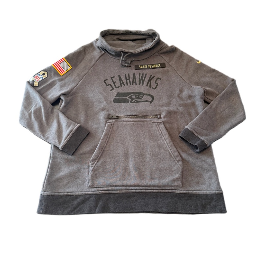 Seattle Seahawks Salute to Service Funnel Neck Pullover Sweatshirt Women’s S